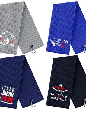 Men's Golf Hand Towel - Blue, blue, Gray,Novel style
